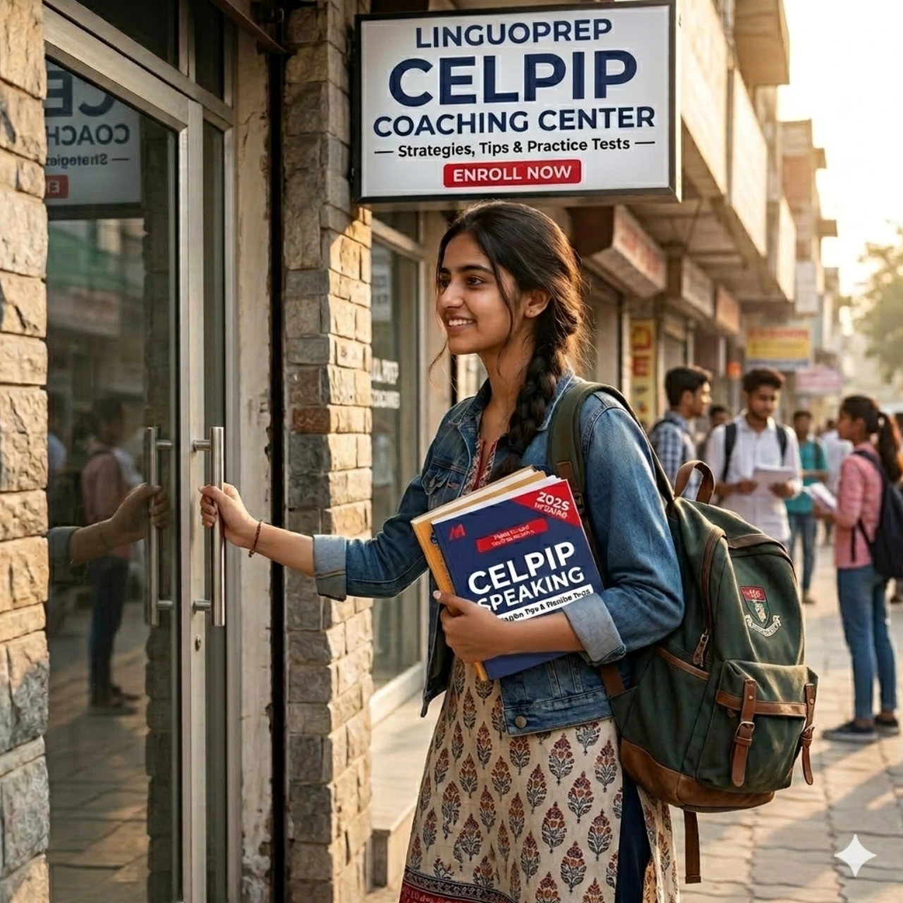 Girl Entering Coaching Center