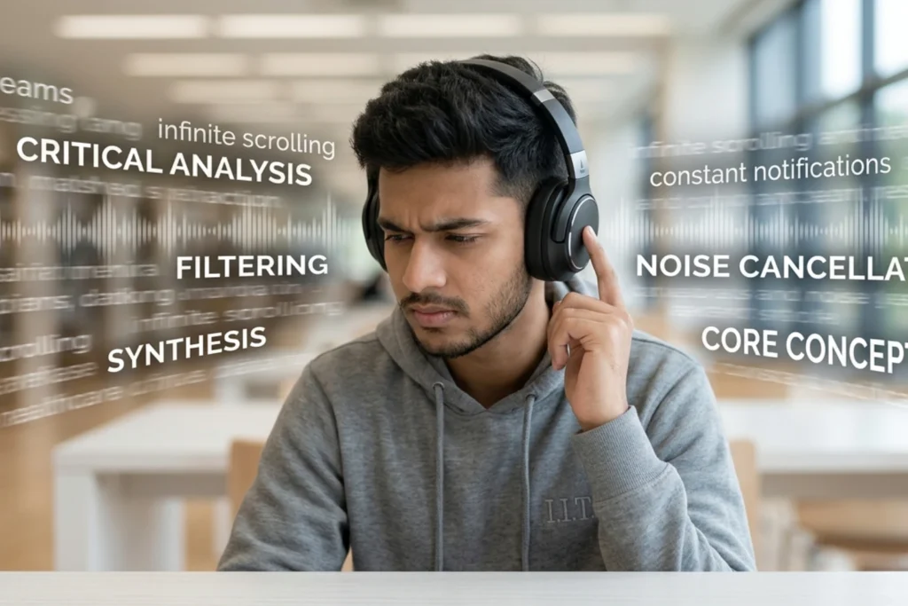 Student practicing CELPIP listening skills with focus on comprehension